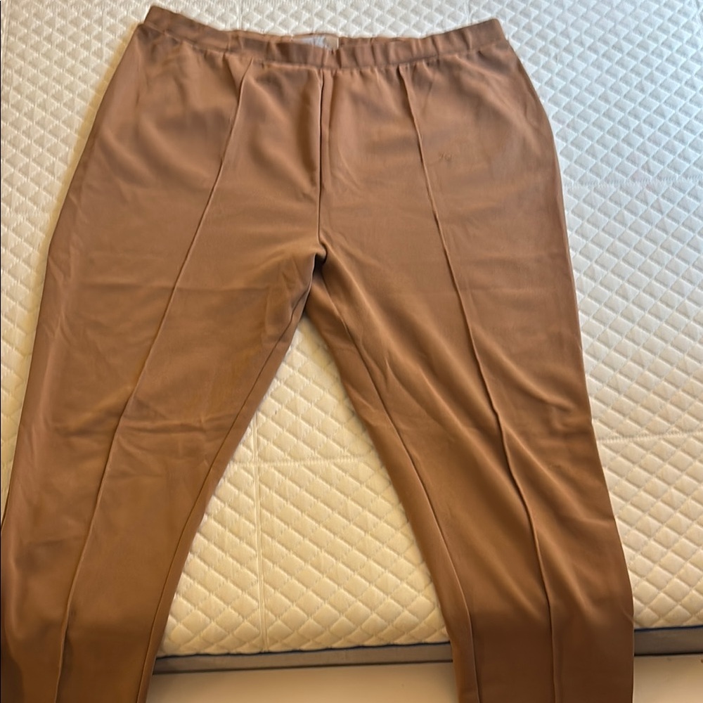 Janette Plus Women's Tan Trousers